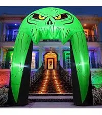 COMIN 5ft Halloween Inflatables Cat Indoor-Outdoor Party & Garden Lawn Decor with Built-in LEDs Pumpkin Blow Yard Decorations