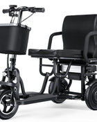 TopMate ES10 Ergonomic 3 Wheels Mobility Scooter Foldable Tricycle Electric for Adults, 350W Lightweight with Removable Battery - riparo82