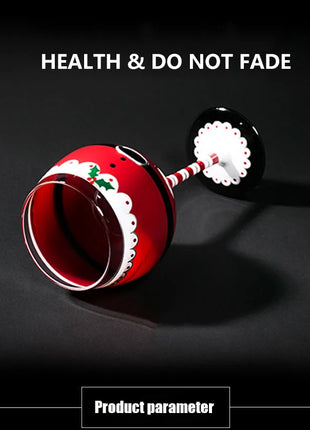 Calice da vino rosso in cristallo Bicchieri colorati Bicchiere da vino Bicchiere da whisky in vetro dipinto a mano artificiale Regalo di Natale - riparo82