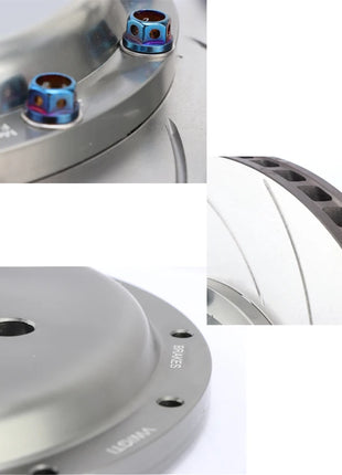 Sistema frenante a disco freno Disco forato rotore con tappo centrale e staffa con linea freno per McLa/BMW E46 M3 /Audi S4 B5/Lb Urus