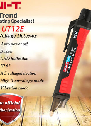 UNI-T UT12E/UT12M/UT12D non-contact AC Voltage Detector; high and low dual mode adjustable sensitive smart test pencil 24V-1000V - Riparo82