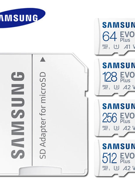 Scheda di memoria SAMSUNG EVO/PRO Plus Scheda Micro SD 64G A1 128G 256G 512G U3 A2 V30 Registratore unità Monitor Fotocamera Scheda TF dedicata