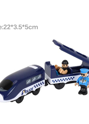 Set di treni elettrici Giocattoli Modello di treno Auto elettrica adatta per ferrovia in legno Pista del treno in legno Regalo di Natale per bambini