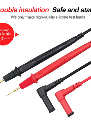 UNI-T 1 Pair Multimeter Test Lead UT-L72 10A Needle Tip Measuring Probes Wire Pen Cable Universal Multimeter Accessories - Riparo82