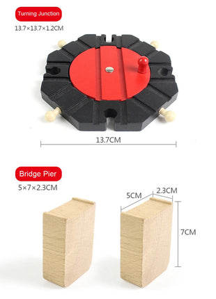 Nuova binario ferroviario in legno Tutti i tipi Biforcazione binario forcella Accessori per binari in legno di faggio adatti per binari in legno Thomos Giocattolo Regalo per bambini