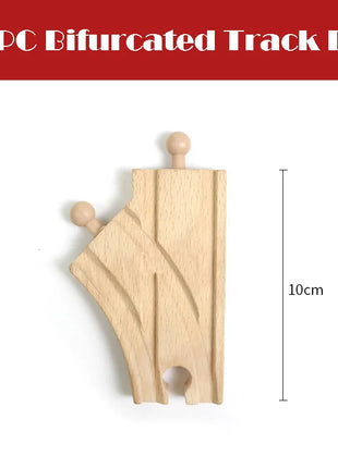 Nuova binario ferroviario in legno Tutti i tipi Biforcazione binario forcella Accessori per binari in legno di faggio adatti per binari in legno Thomos Giocattolo Regalo per bambini