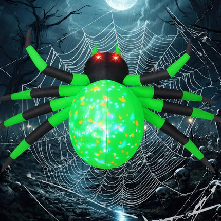 COMIN 9FT Wide Halloween Inflatable Spider Outdoor Decorations Giant LED Yard Garden Party Lawn Decoration New Arrival