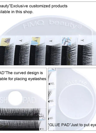 3 in 1 False Eyelashes Palette Stand Pad Pallet Bandage Lashes Holder Hand-worn Adjustable Lash Extension Supplies Makeup Tools - Riparo82