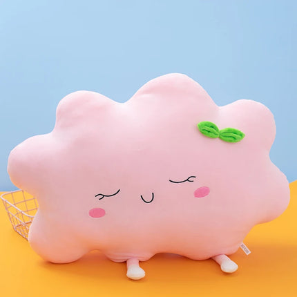 Plush Pillow Sleeping Sun Cloud Shaped Cartoon Bed Decor Nursing Yellow Pink Blue 6 Sizes