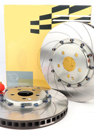 Sistema frenante a disco freno Disco forato rotore con tappo centrale e staffa con linea freno per McLa/BMW E46 M3 /Audi S4 B5/Lb Urus