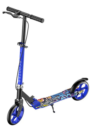 Urban Adult Two-Wheel Foldable Scooter with Large PU Planar Wheel and Hand Brake for Convenient Transportation - riparo82