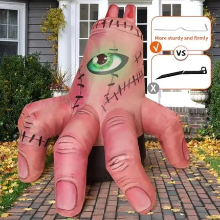 COMIN 6 FT Halloween Inflatable Outdoor Indoor Party Garden Lawn Decor Giant Scary Yard Blow Decor Built-in LEDs Handmade Latex