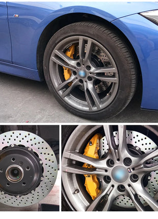 Sistema frenante a disco freno Disco forato rotore con tappo centrale e staffa con linea freno per McLa/BMW E46 M3 /Audi S4 B5/Lb Urus