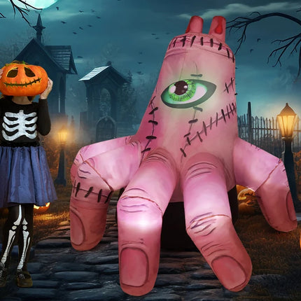 COMIN 6 FT Halloween Inflatable Outdoor Indoor Party Garden Lawn Decor Giant Scary Yard Blow Decor Built-in LEDs Handmade Latex