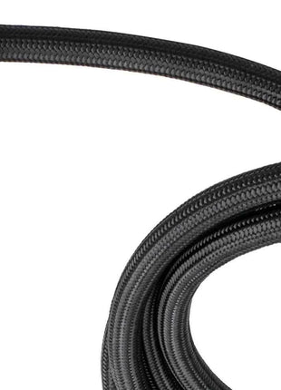 10AN AN10 12FT Nylon Braided Fuel hose Line + Black Swivel Fitting Hose End Kits