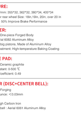 Sistema frenante a disco freno Disco forato rotore con tappo centrale e staffa con linea freno per McLa/BMW E46 M3 /Audi S4 B5/Lb Urus