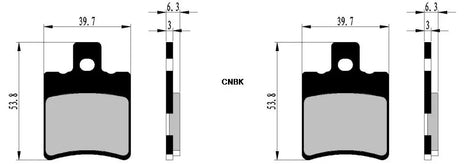 Set pastiglie freno per DERBI Street Bike 50 Vamos R Brembo cal. 1995 e successivi