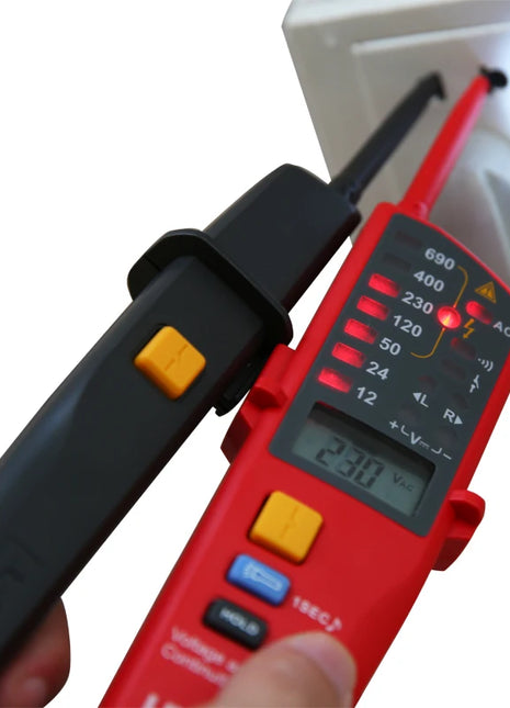 UNI-T Voltage Testers UT18C UT18D UT15C Phase Sequence Continuity Voltage Detector LCD Display Auto Range IP65 Waterproof Meter