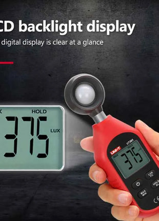 UNI-T Light Meter UT383 UT383BT 200,000 LUX Digital Luxmeter Luminance Lux Fc Test Max Min Illuminometers Photometer