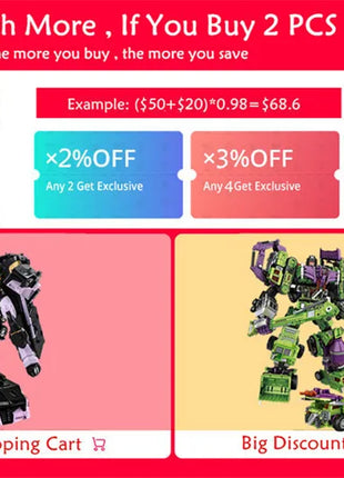 AOYI Cool 8 IN 1 Oversize Devastator Toys Boy Anime Hook Action Figures Robot Car Ingegneria Modello di veicolo Bambini - riparo82