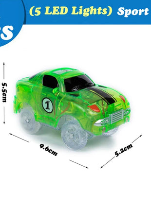 Magico luminoso pista da corsa auto giocattolo veicolo luce a LED elettronica binari per auto parti giocattolo auto per bambini ragazzi ragazze regalo di compleanno - riparo82