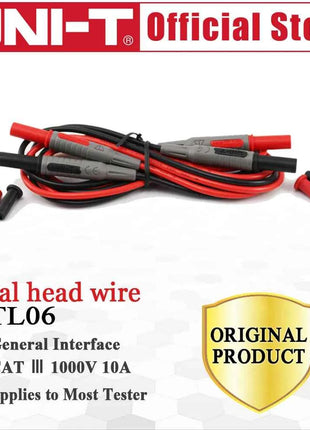 UNI-T UT-L06 Dual Head Connecting Wire Double Insulated Banana Plug With Security Mask and Normal Diameter  Multi occasion Use