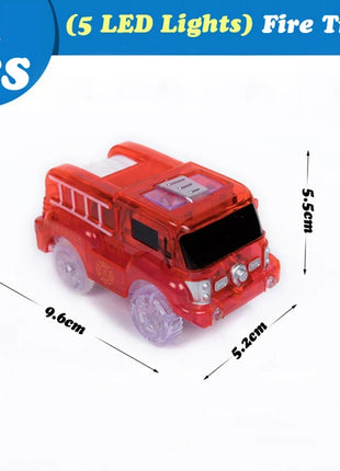 Magico luminoso pista da corsa auto giocattolo veicolo luce a LED elettronica binari per auto parti giocattolo auto per bambini ragazzi ragazze regalo di compleanno - riparo82