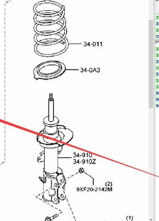 Accessori per auto ammortizzatore anteriore tampone in gomma D651-34-111 tappo antiurto per Mazda 2 DE 2007-2011 34-10X
