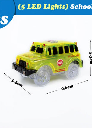 Magico luminoso pista da corsa auto giocattolo veicolo luce a LED elettronica binari per auto parti giocattolo auto per bambini ragazzi ragazze regalo di compleanno - riparo82