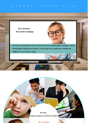 48"-75" TV Screen Protector film Anti-Blue ray Eye protection film screen protective film Bule reduce anti-radiation film, - Riparo82