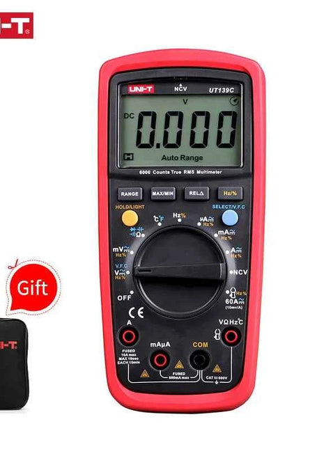 UNI-T UT139C цифровой мультиметр авто диапазон True RMS конденсатор тестер 6000 счетчик вольтметр измеритель температуры