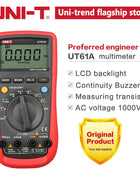 UNI-T True RMS Digital Multimeter UT61A UT61B UT61C UT61D UT61E UNI T AC DC Multimetros Capacitor Transistor Tester Data Peak - Riparo82