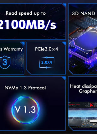 HUADISK M.2 PCIe NVME 128GB 256GB 512GB 1TB M2 2280 NVME SSD Solid State Disk Hard Drive for Laptop&Desktop - Riparo82