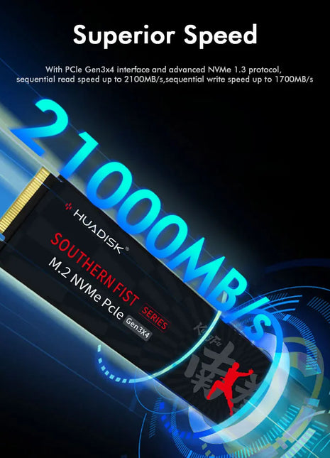 HUADISK M.2 PCIe NVME 128GB 256GB 512GB 1TB M2 2280 NVME SSD Solid State Disk Hard Drive for Laptop&Desktop - Riparo82