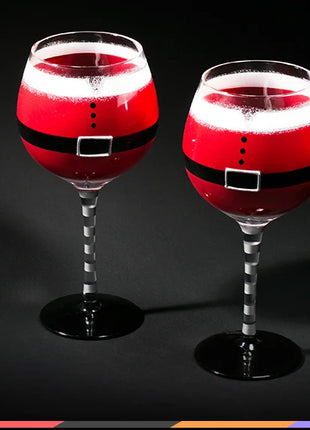 Calice da vino rosso in cristallo Bicchieri colorati Bicchiere da vino Bicchiere da whisky in vetro dipinto a mano artificiale Regalo di Natale - riparo82