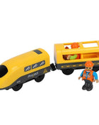 Set di treni elettrici Giocattoli Modello di treno Auto elettrica adatta per ferrovia in legno Pista del treno in legno Regalo di Natale per bambini