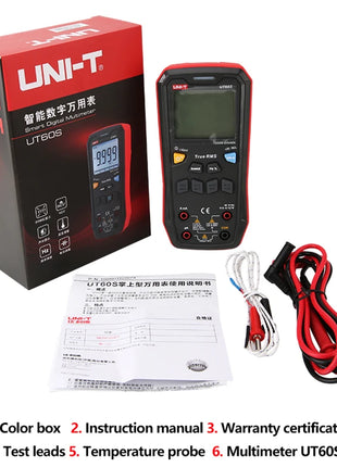 UNI-T Digital Smart Multimeter UT60S UT60BT 1000V AC DC Voltmeter Ammeter True RMS Frequency Meter Capacitor Temperature Tester - Riparo82