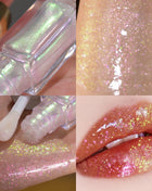 CHARMACY Duochrome Mineral Liquid Lipstick Chameleon Holographic Lip Gloss with Shimmer Aurora Effect Glitter Makeup - Riparo82