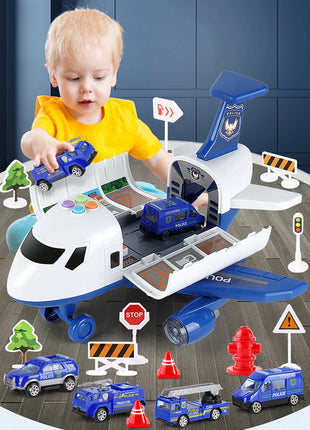 QWZ Nuovo Aereo Simulazione Pista Inerzia Giocattolo Aereo con Luci Musica Aereo Passeggeri di Grandi Dimensioni Aerei di Linea Per Bambini Auto Giocattolo Regali - riparo82