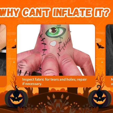COMIN 6 FT Halloween Inflatable Outdoor Indoor Party Garden Lawn Decor Giant Scary Yard Blow Decor Built-in LEDs Handmade Latex