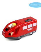 Set di treni elettrici Giocattoli Modello di treno Auto elettrica adatta per ferrovia in legno Pista del treno in legno Regalo di Natale per bambini