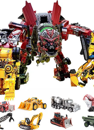 AOYI Cool 8 IN 1 Oversize Devastator Toys Boy Anime Hook Action Figures Robot Car Ingegneria Modello di veicolo Bambini - riparo82