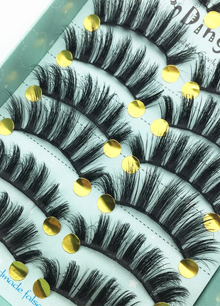 10/2 Pairs Mink Eyelashes Natural 3D Lashes Faux Cils Makeup Dramatic False Eyelashes Wholesale Eyelash Extension Makeup Tools