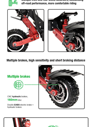 Fastest Electric Scooter 2023 New Arrival 60v 33ah 6000w 70 Mph Electric Scooter for Sale with Full Suspension - riparo82