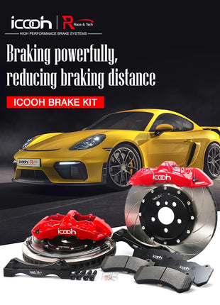 Sistema frenante a disco freno Disco forato rotore con tappo centrale e staffa con linea freno per McLa/BMW E46 M3 /Audi S4 B5/Lb Urus