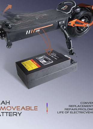 USA Warehouse FLJ 5000W KickScooter 35Ah Adult EScooter 12inch Foldable Electric Skateboards Scooter - riparo82