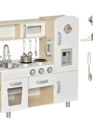 Cucina giocattolo Homcom con contenitori multipli per +3 anni 74X30X81 cm - riparo82