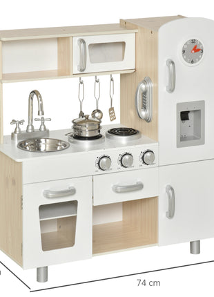 Cucina giocattolo Homcom con contenitori multipli per +3 anni 74X30X81 cm - riparo82
