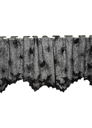 Lampshade Halloween Bat Cobweb Lamp Shade Cover Lace Ribbon Curtain Fireplace Party Decoration Supplies Tools - Riparo82