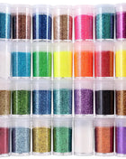 36 Colors Set, Fine Glitter for Resin, Arts and Craft Supplies Glitter, Cosmetic for Body Nail Face Hair Eyeshadow Lip Gloss Mak - Riparo82